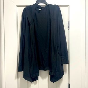 Black hooded cardigan